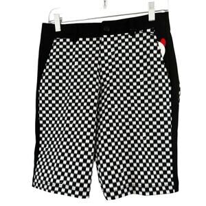 NWT Waac Golf Black White Checkered Golf Shorts Women’s Size 0